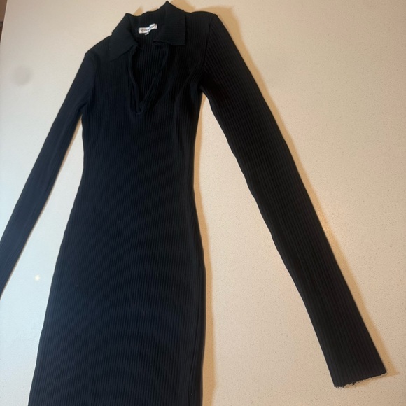 Cotton Citizen Ibiza Dress Black Long Sleeve Sweater Dress - Picture 4 of 8